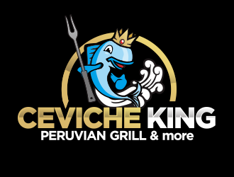 CEVICHE KING    PERUVIAN GRILL & more logo design by YONK