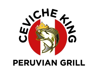 CEVICHE KING    PERUVIAN GRILL & more logo design by pilKB