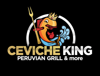 CEVICHE KING    PERUVIAN GRILL & more logo design by YONK