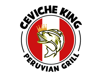 CEVICHE KING    PERUVIAN GRILL & more logo design by pilKB