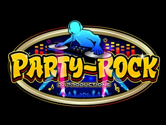 Party-Rock DJ Productions logo design by DreamLogoDesign