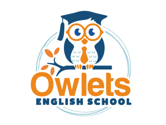 Owlets English School logo design by AamirKhan