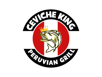 CEVICHE KING    PERUVIAN GRILL & more logo design by pilKB