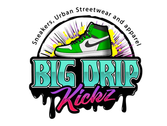 BIG DRIP KICKS logo design by DreamLogoDesign