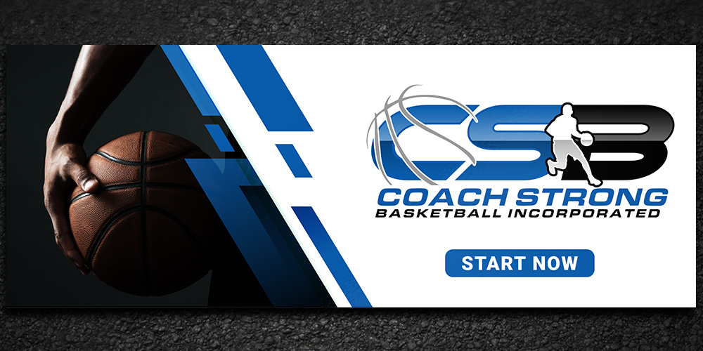 coach strong basketball incorporated logo design by Gelotine