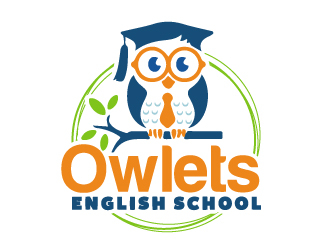 Owlets English School logo design by AamirKhan