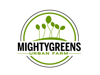 Mightygreens Urban Farm logo design by AamirKhan