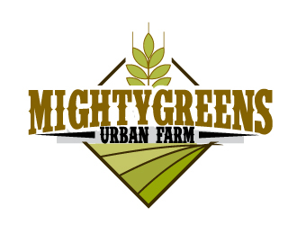 Mightygreens Urban Farm logo design by AamirKhan