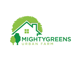 Mightygreens Urban Farm logo design by mhala