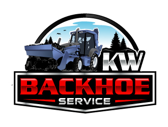 KW Backhoe Service logo design by LucidSketch