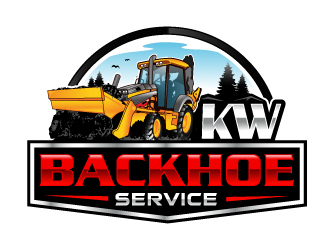 KW Backhoe Service logo design by LucidSketch