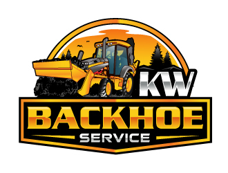 KW Backhoe Service logo design by LucidSketch