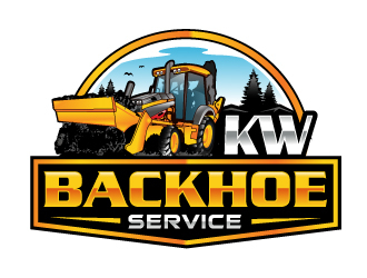 KW Backhoe Service logo design by LucidSketch