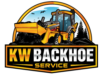 KW Backhoe Service logo design by LucidSketch