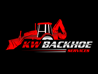 KW Backhoe Service logo design by GassPoll