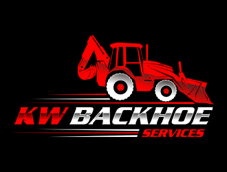 KW Backhoe Service logo design by GassPoll