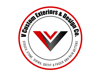 V Custom Exteriors & Design Co. logo design by BeDesign