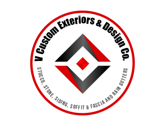 V Custom Exteriors & Design Co. logo design by BeDesign
