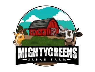 Mightygreens Urban Farm logo design by AamirKhan