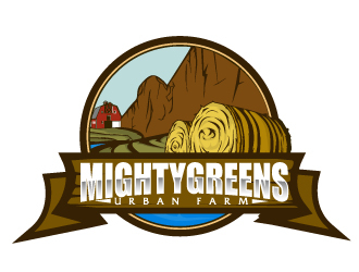 Mightygreens Urban Farm logo design by AamirKhan