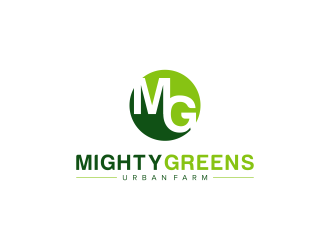 Mightygreens Urban Farm logo design by ubai popi