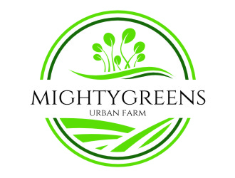 Mightygreens Urban Farm logo design by jetzu