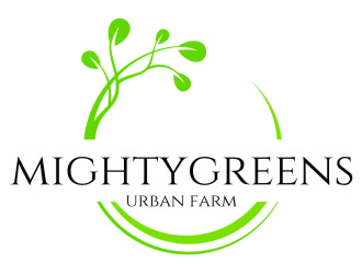 Mightygreens Urban Farm logo design by jetzu