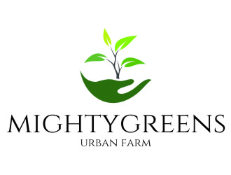 Mightygreens Urban Farm logo design by jetzu