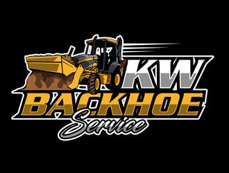 KW Backhoe Service logo design by DreamLogoDesign