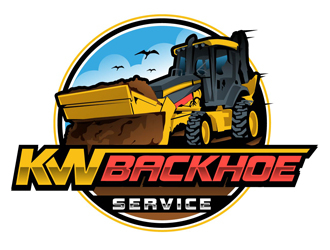 KW Backhoe Service logo design by DreamLogoDesign