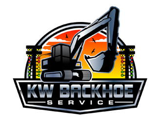 KW Backhoe Service logo design by DreamLogoDesign