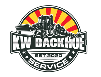 KW Backhoe Service logo design by DreamLogoDesign