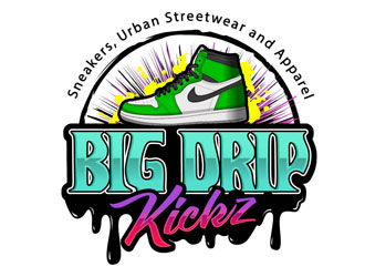 BIG DRIP KICKS logo design by DreamLogoDesign