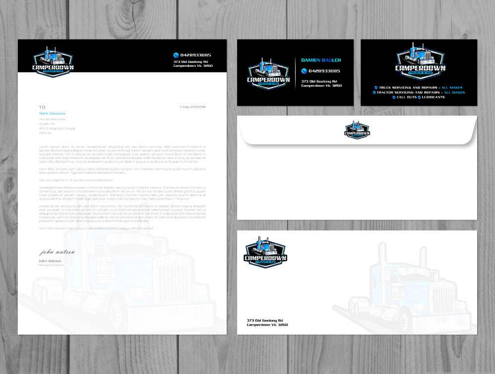 Camperdown Truck & AG logo design by Boomstudioz