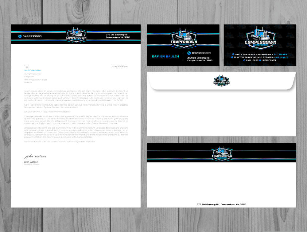 Camperdown Truck & AG logo design by Boomstudioz