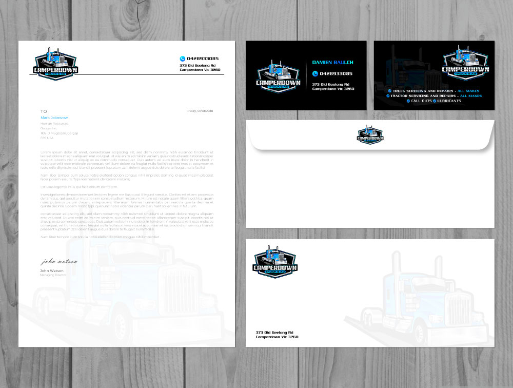Camperdown Truck & AG logo design by Boomstudioz