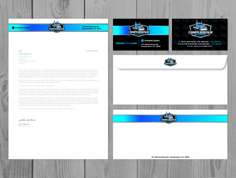 Camperdown Truck & AG logo design by Boomstudioz