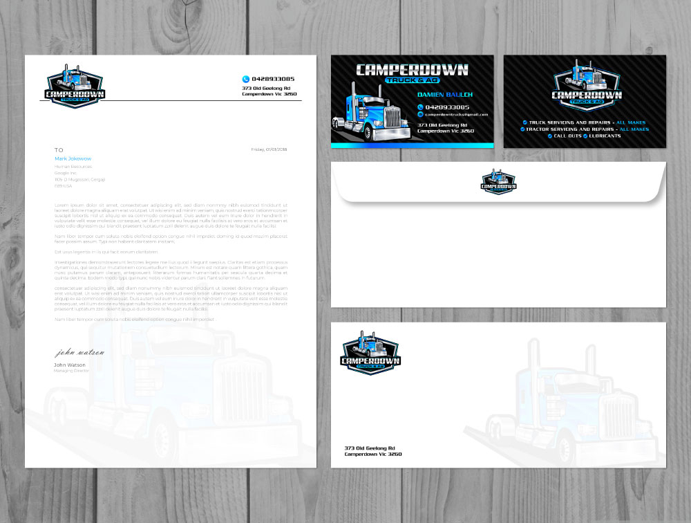 Camperdown Truck & AG logo design by Boomstudioz