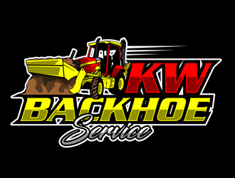 KW Backhoe Service logo design by DreamLogoDesign