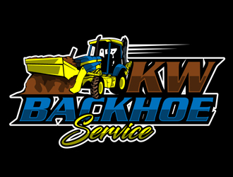 KW Backhoe Service logo design by DreamLogoDesign