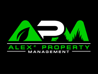 Alex² Property Management logo design by MAXR