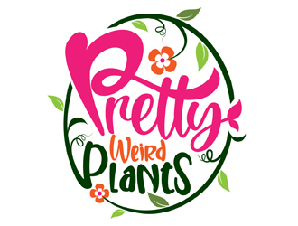 Pretty Weird Plants logo design by DreamLogoDesign