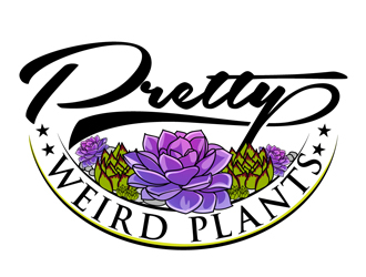Pretty Weird Plants logo design by DreamLogoDesign