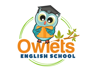 Owlets English School logo design by AamirKhan