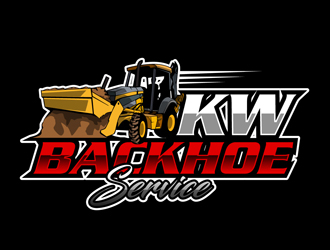 KW Backhoe Service logo design by DreamLogoDesign