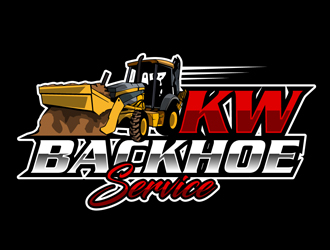 KW Backhoe Service logo design by DreamLogoDesign