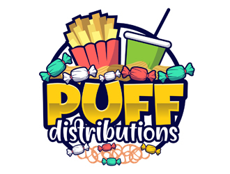 Puff Distributions logo design by DreamLogoDesign
