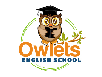 Owlets English School logo design by AamirKhan