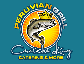 CEVICHE KING    PERUVIAN GRILL & more logo design by REDCROW