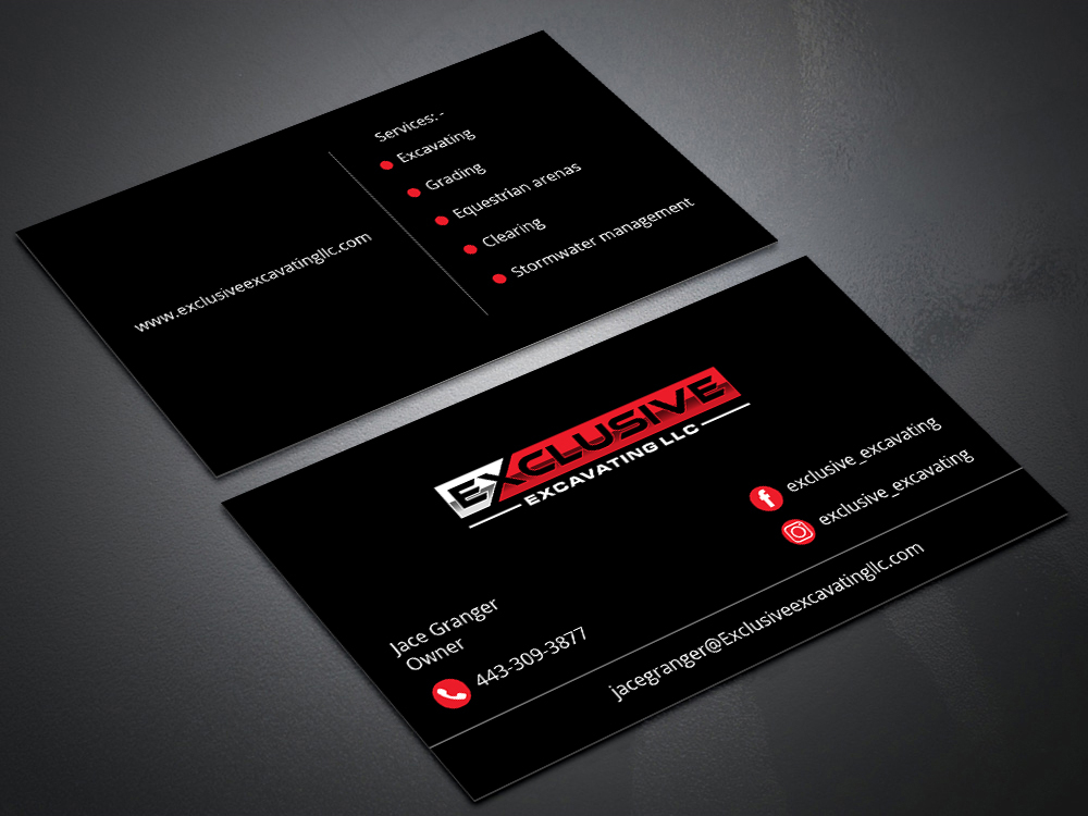 Exclusive Excavating LLC logo design by pollo